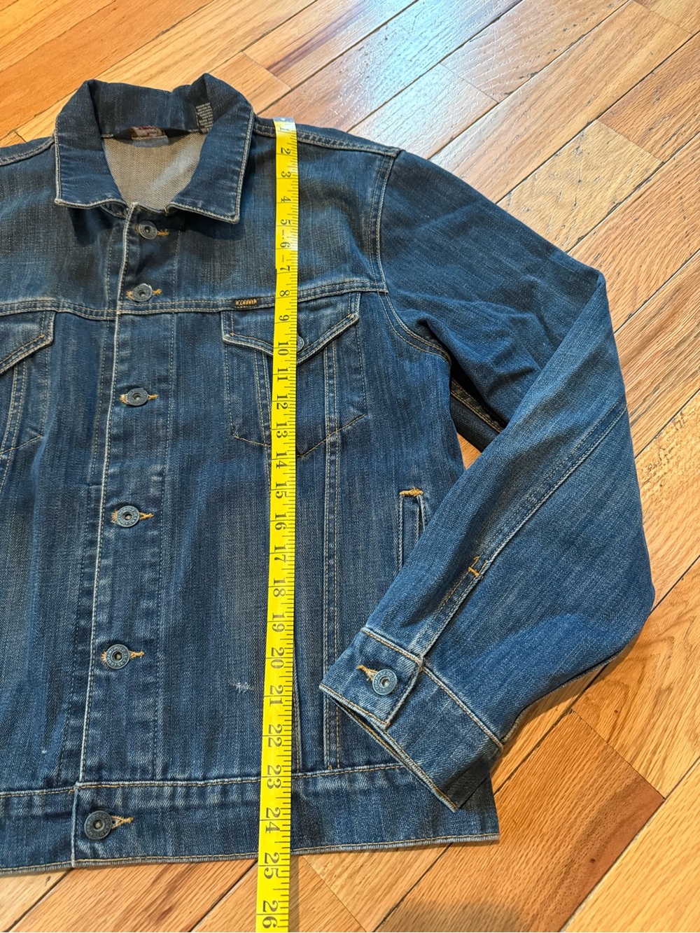 VTG Polo Jeans Company Ralph Lauren Trucker Jacket Dark Wash Denim Men’s Size S - Picture 16 of 16